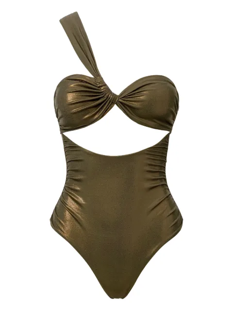 SOFIA ERHAN Aura one-shoulder swimsuit Green AURAONEPIECE