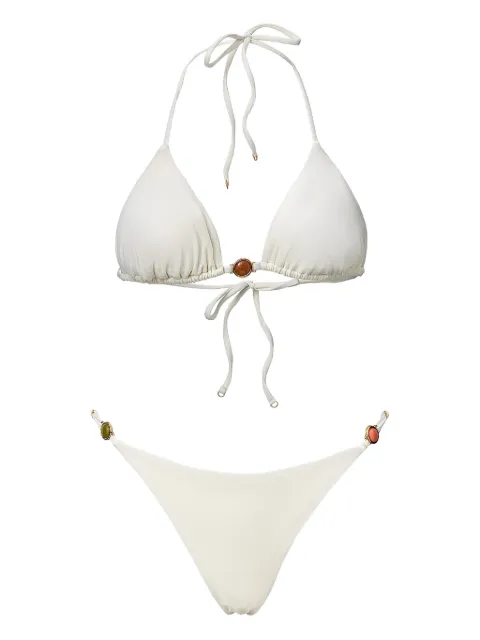 SOFIA ERHAN Rosie embellished bikini White ROSIESET
