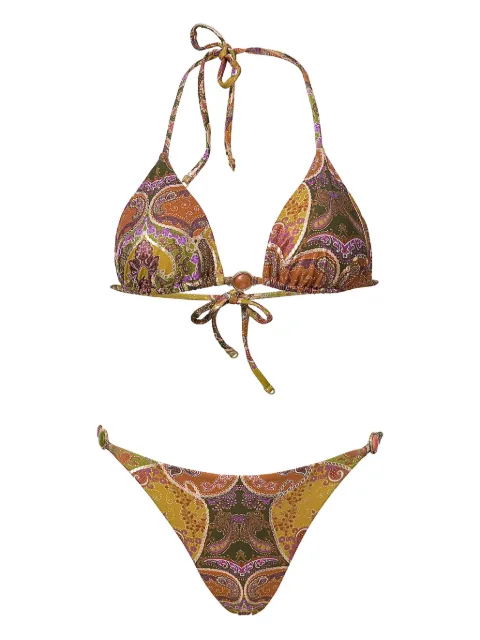 SOFIA ERHAN Rosie paisley-print bikini Brown ROSIESET