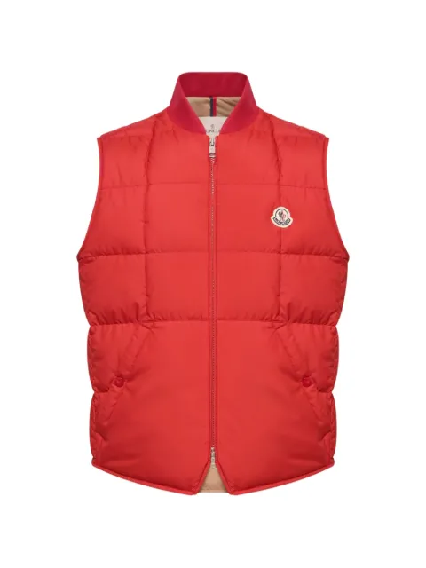 Moncler Elberton quilted padded gilet Red L10911A00149597YW