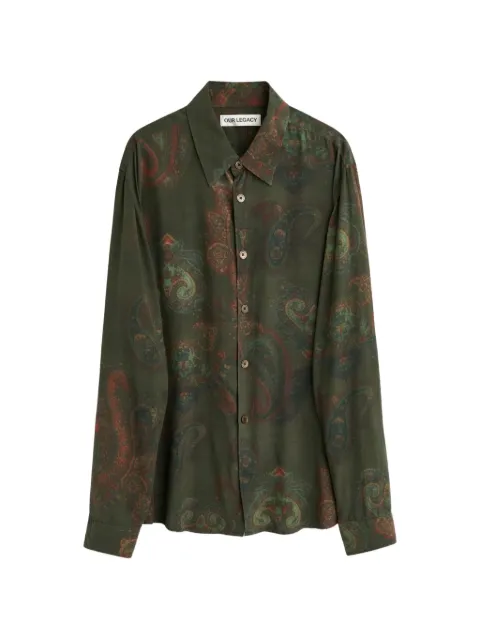 OUR LEGACY Beyond paisley-print shirt Green M2262BFP