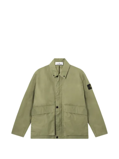 Stone Island waxed shirt jacket Green L1S154100054S0290