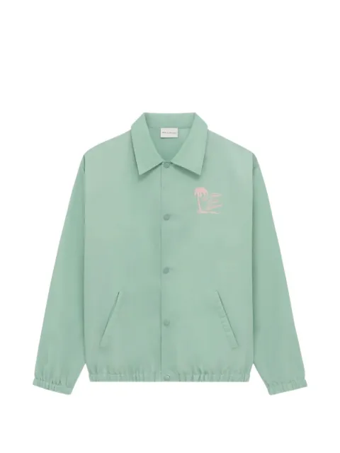 Drôle De Monsieur button graphic shirt jacket Green KJT277PA014