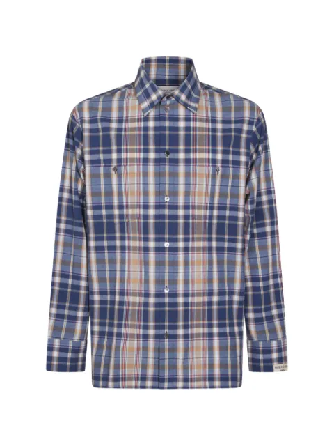 Golden Goose oversized shirt in checked cotton Blue GMP02639P002341