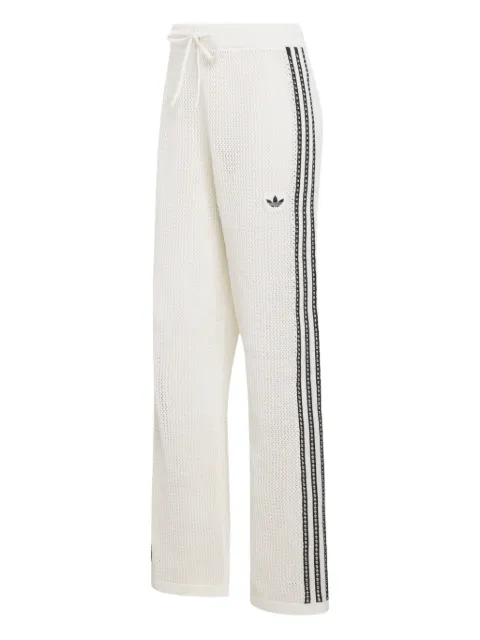 adidas stripe-detail drawstring track pants Neutrals KC6493OWHITE