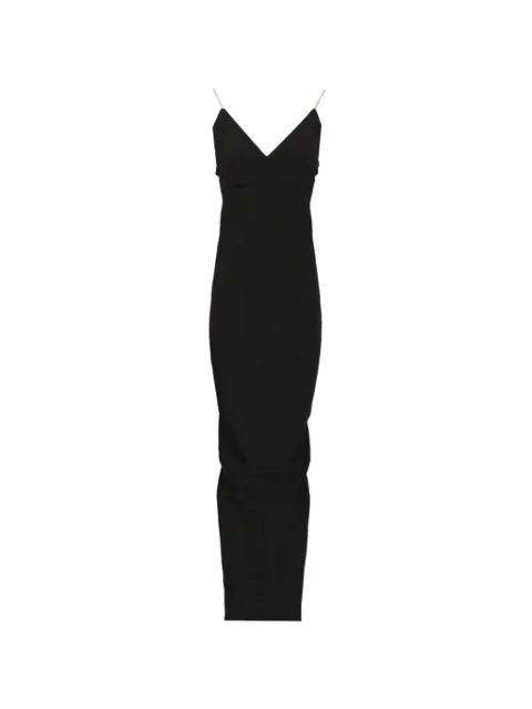 Rick Owens V-neck maxi dress Black RP01F6519SY