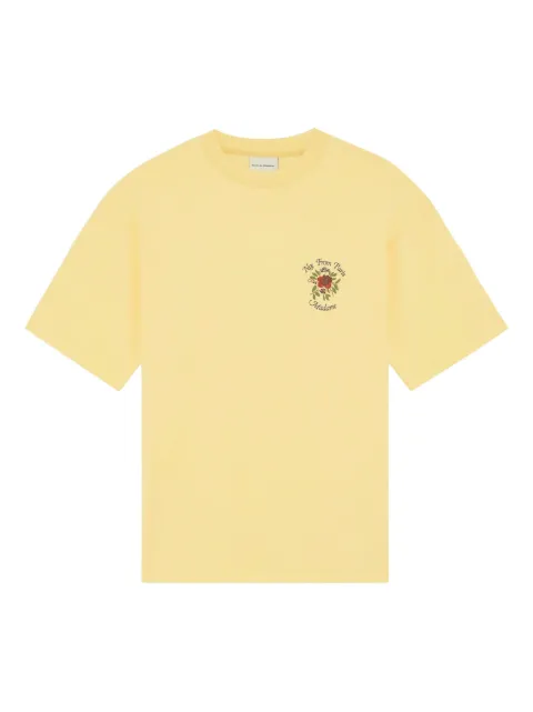 Drôle De Monsieur floral print T-shirt Yellow JTS210CO002LIGHTYELLOW