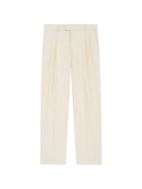 Drôle De Monsieur pleated-waistband golf trousers Neutrals KBP165VI029OFFWHITE