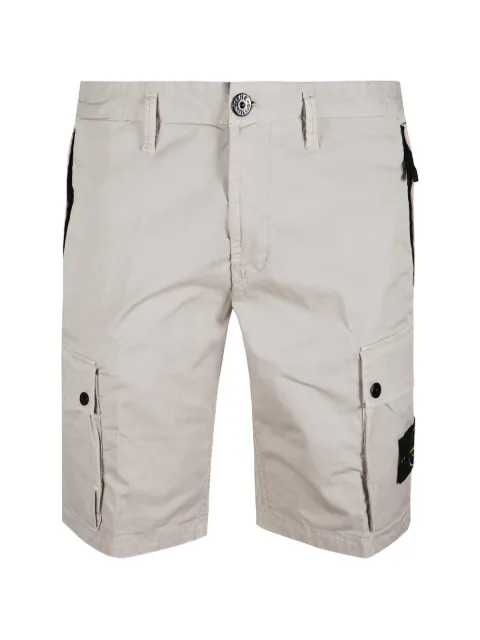 Stone Island L100019 stretch organic cotton twill slim-fit cargo bermuda shorts with zip pockets Neutrals L1S15L100019S0A10