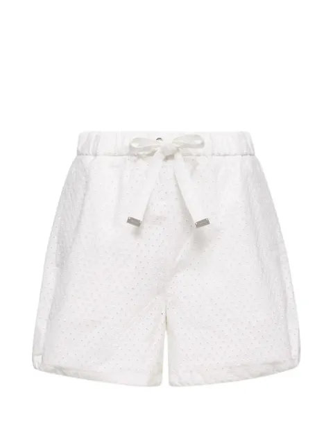 Moncler San Gallo eyelet drawstring shorts White L10932B00010597LQ