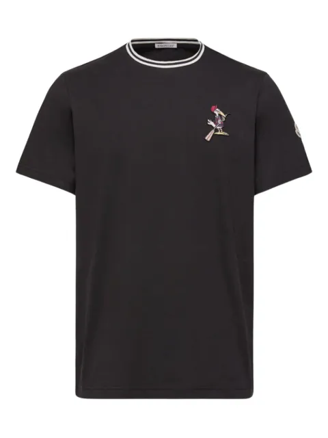 Moncler MonDuck logo-patch T-shirt Black L10918C0001289AYY