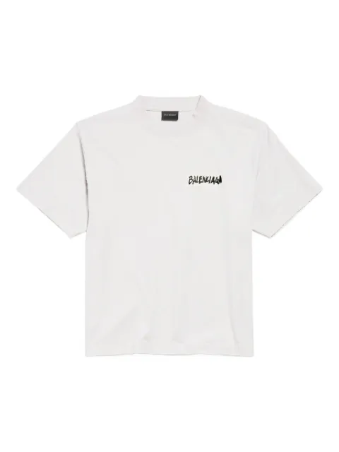 Balenciaga logo short-sleeves T-shirt Neutrals 850990TTVL6