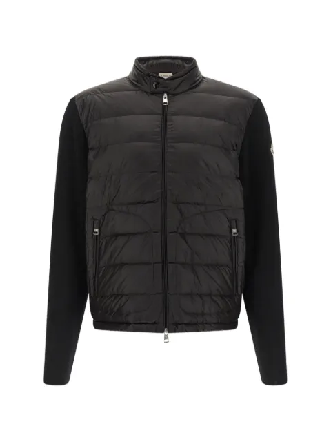 Moncler zip panelled cardigan Black L10919B00018M1131