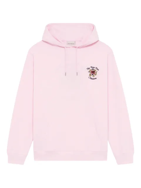 Drôle De Monsieur floral-print hoodie Pink JHO169CO127