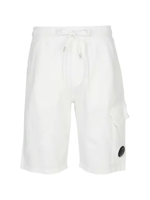 C.P. Company light fleece cargo Lens sweatshorts White RCCMSB704A002246G103