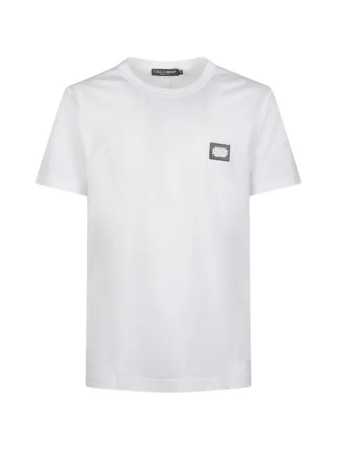 Dolce & Gabbana logo-plaque T-shirt White G8PT1TG7FSIW0800