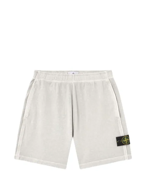 Stone Island 6200014 malfilé fleece old-effect loose-wide-leg-fit jogger shorts with pockets Neutrals L1S156200014S0060