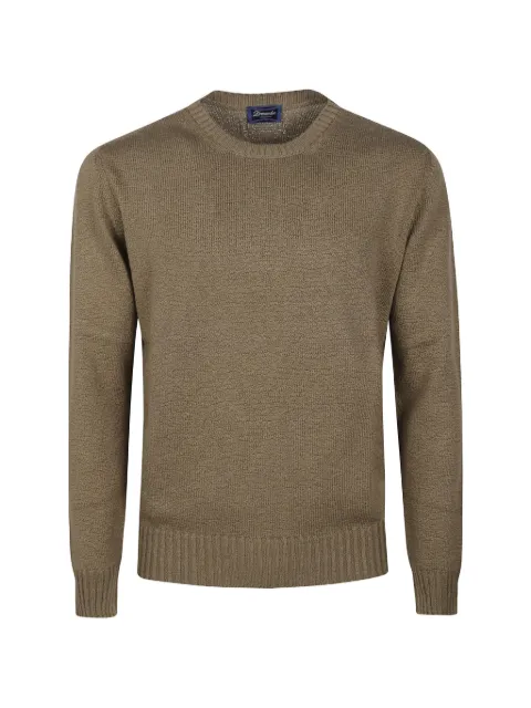 Drumohr crew-neck knitted sweater Green D8C103SSL441