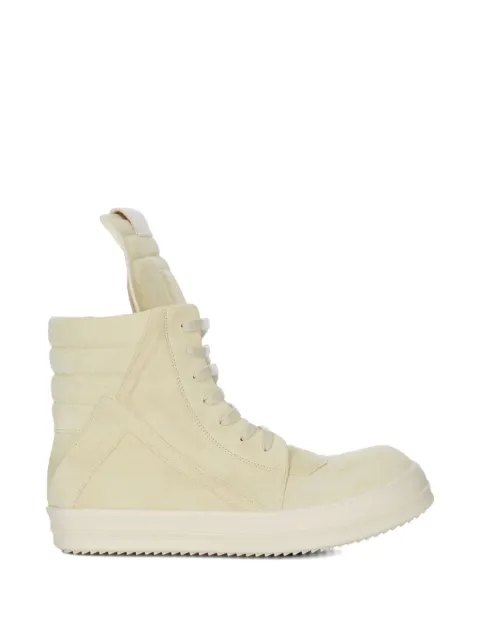 Rick Owens Geobasket zip leather sneakers Neutrals RR01F2894LVS