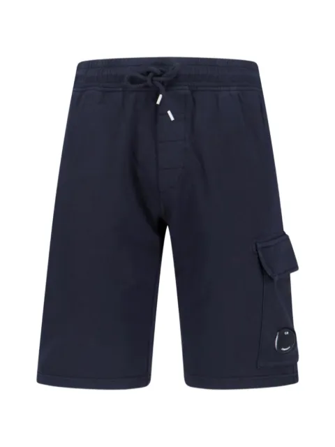 C.P. Company light fleece cargo Lens sweatshorts Blue RCCMSB704A002246G888