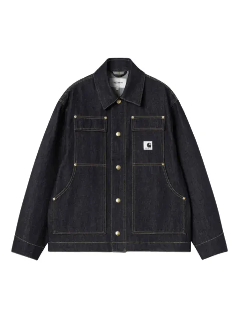 Carhartt WIP logo-patch denim jacket Blue I036316