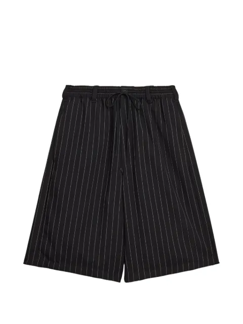 Y-3 pinstripe drawstring shorts Black KR1690
