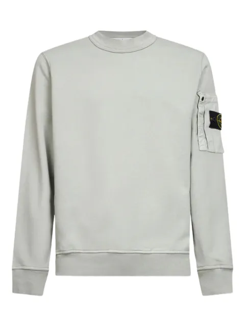 Stone Island Compass-patch pocket-detail sweatshirt Grey L1S156100019S0410