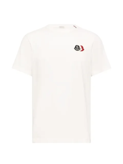 Moncler logo-patch T-shirt Neutrals L10918C0007489B8Q