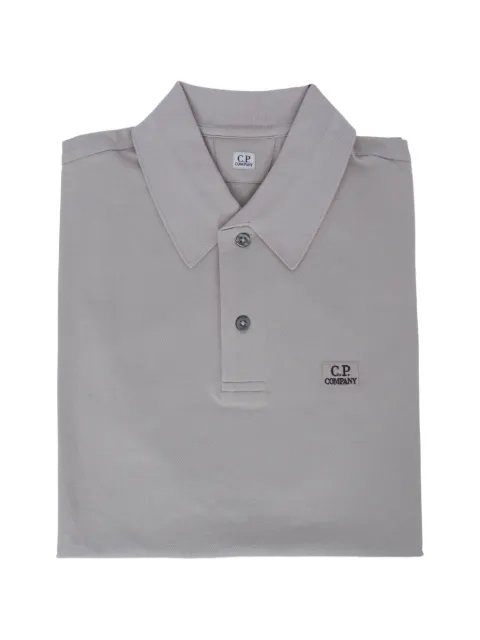 C.P. Company logo-embroidered polo shirt Grey 20CMPL108A005263W904