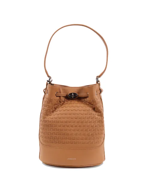 Zanellato Monda'® leather bucket bag Brown 0689801490000S
