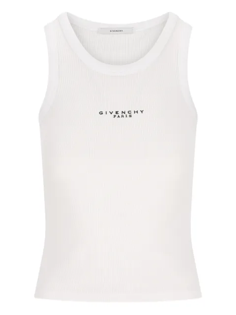 Givenchy logo ribbed tank top White BW70FPP7BR