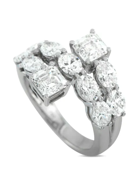 LB Exclusive diamond ascher-cut ring Silver ALR19060
