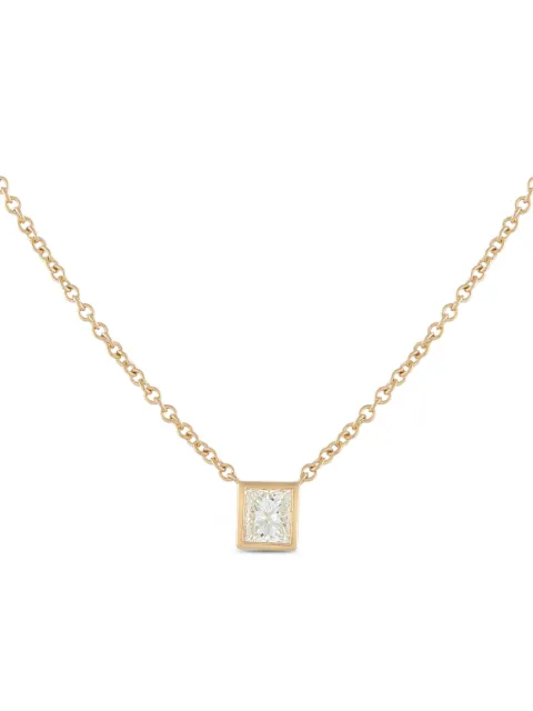LB Exclusive princess-cut diamond solitaire necklace Gold ANK20677Y