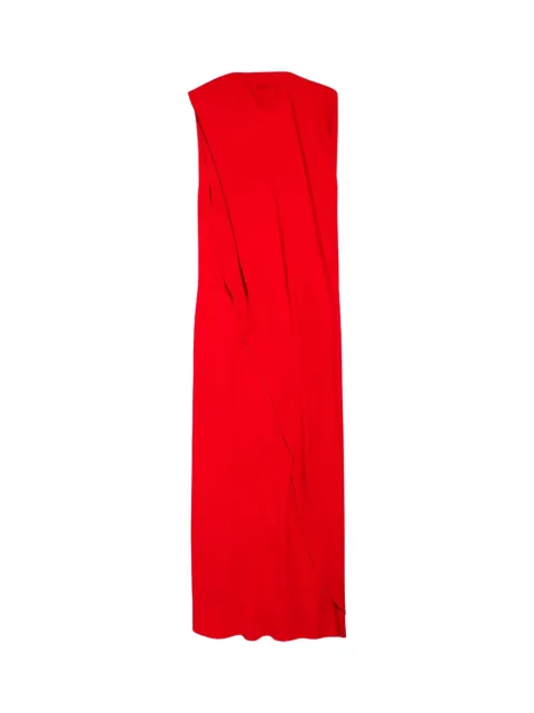 Balenciaga draped sleeveless midi dress Red 872272TUT55