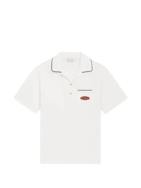 Drôle De Monsieur trim-pocket polo shirt White KPL165CO264