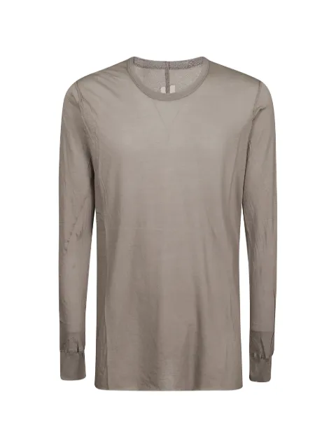 Rick Owens Basic long-sleeve cotton T-shirt Neutrals RU01F2252UC