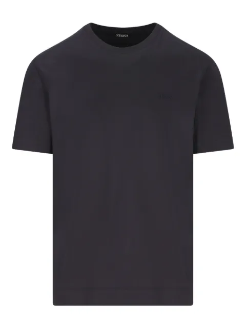 Zegna crew-neck short-sleeve T-shirt Blue UH360A3H765412