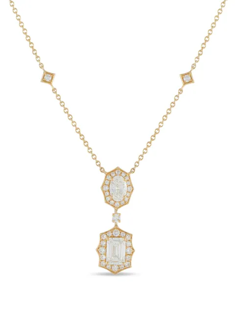 LB Exclusive diamond geometric necklace Gold ANK20061Y
