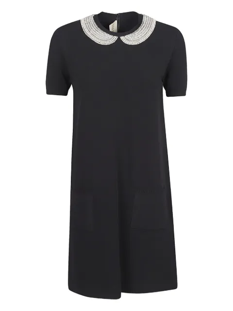 Valentino Garavani embellished-collar dress Black BKD14QA1K