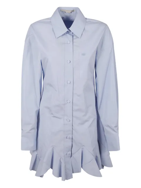 Stella McCartney ruffled shirt mini dress Blue 6A0366SMA904008