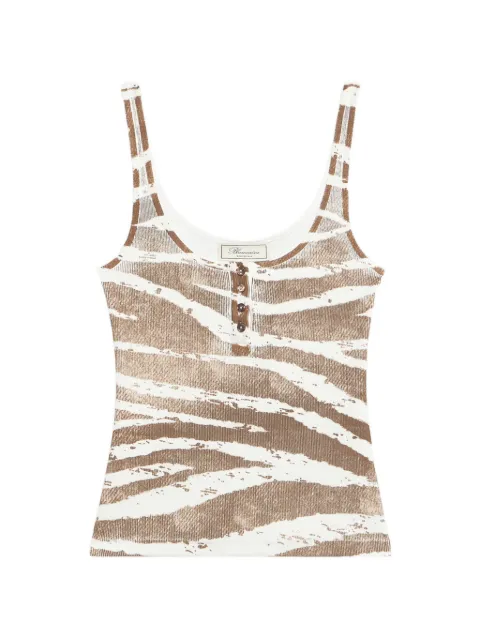 Blumarine zebra-print top White 22T123A