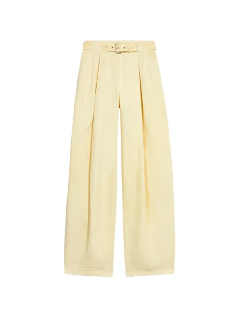 Blumarine belted canvas trousers Yellow P622J226AN0218