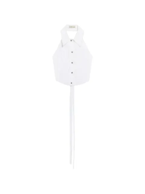 Blumarine collared pleated top White 22C432A