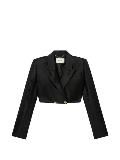 Blumarine diagonal lace jacket Black 22B116A