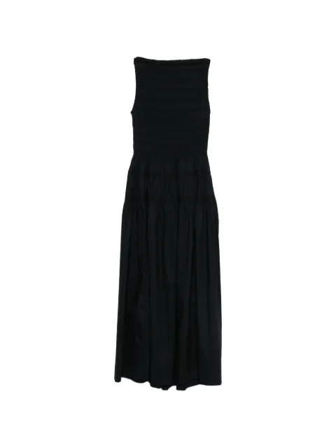 DÔEN shirred sleeveless midi dress Black 27020323