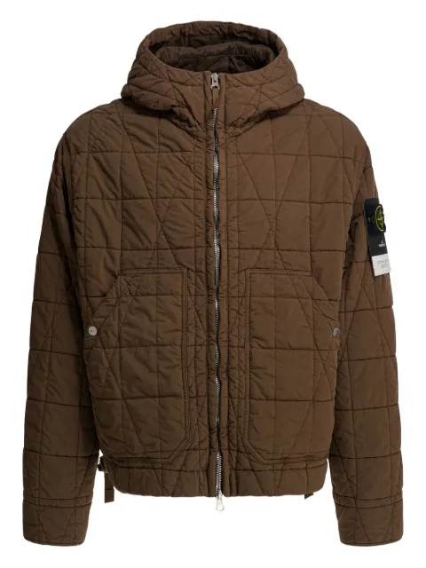 Stone Island 4100014 cotton nylon Tela quilted-TC jacket Brown L1S154100014S0300