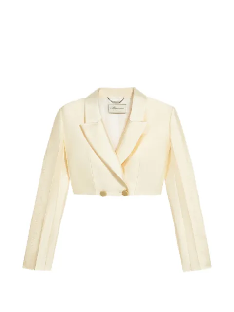 Blumarine lace crop jacket Neutrals P622B116AN0107