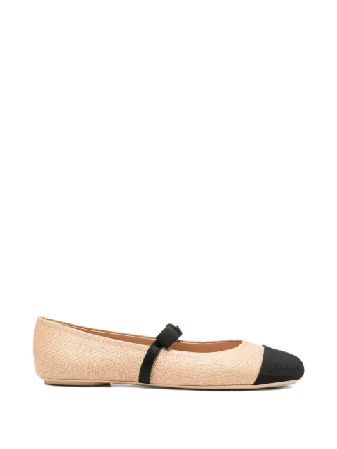 Gianvito Rossi bow-detail ballet flat Neutrals G2237605GOMGGH