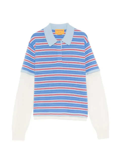 Guest In Residence Gir striped layered sweater Blue W40710JL