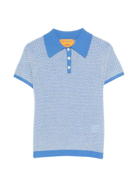 Guest In Residence shrunken cashmere polo shirt Blue W39011WF